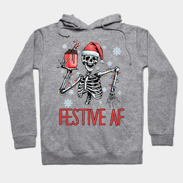 Festive AF Hoodie by MZeeDesigns